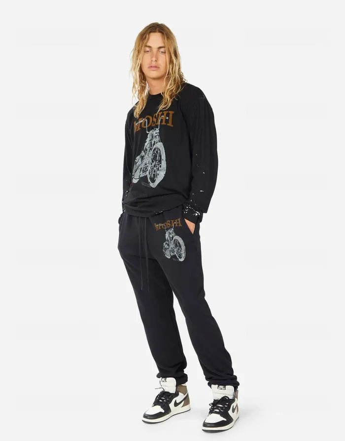 Rolston Moshi Cycle Black Graffiti Splatter Men039s Lauren Moshi Tees