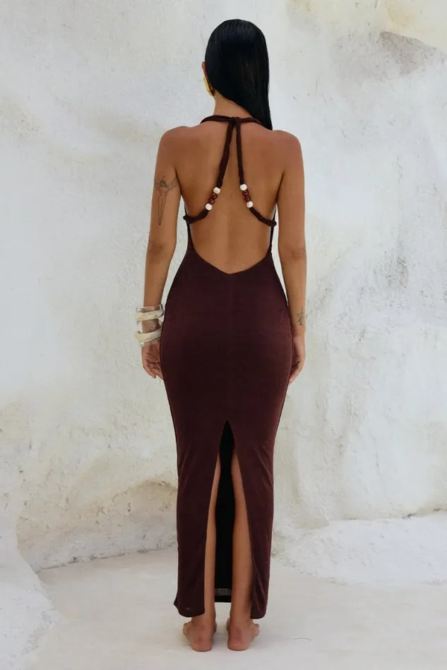 Runaway The Label Maxi Shop ENORA MAXI DRESS 8211 ESPRESSO