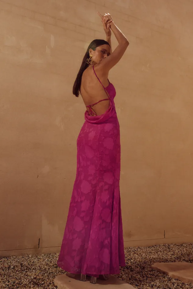 Runaway The Label Maxi Shop FLORENZA MAXI DRESS 8211 FUCHSIA