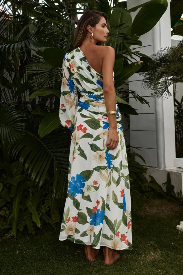 Runaway The Label Maxi Shop FLORIA MAXI DRESS 8211 WHITE FLORAL