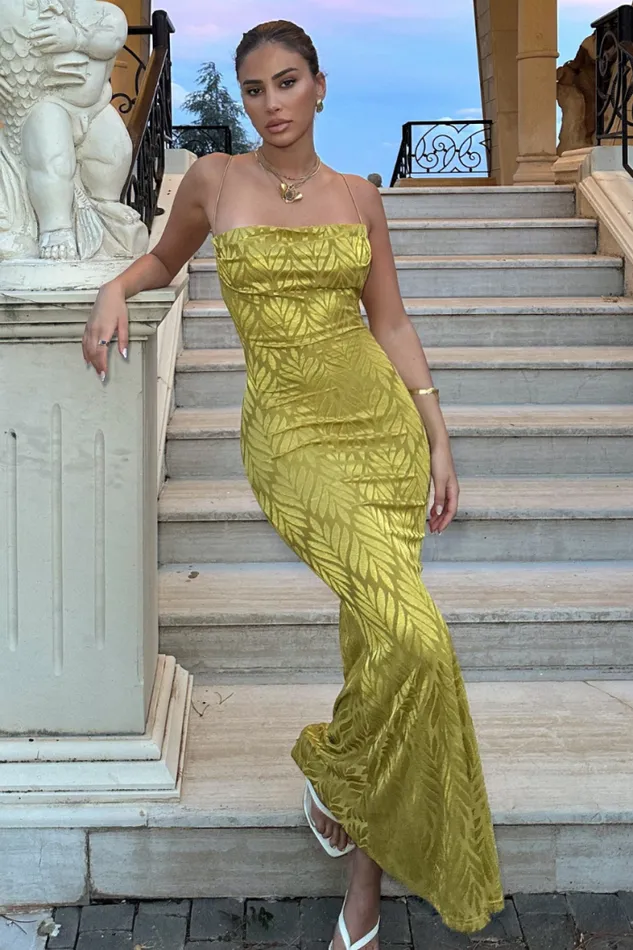 Runaway The Label Maxi Shop LAFAYETTE MAXI DRESS 8211 CHARTREUSE