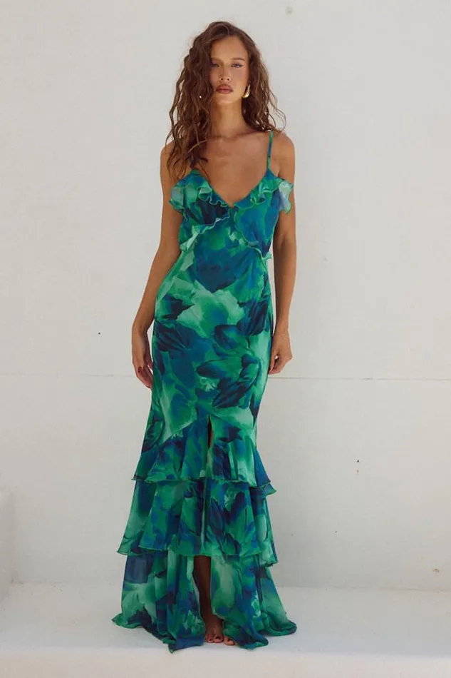 Runaway The Label Maxi Shop NAMARI MAXI DRESS 8211 CALISTA GREEN