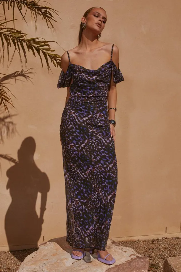 Runaway The Label Maxi Shop OXANA SLIP DRESS 8211 IRIS OXANA