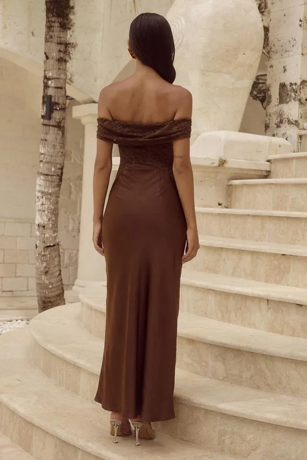 Runaway The Label Midi Shop AMORET MIDI DRESS 8211 ESPRESSO