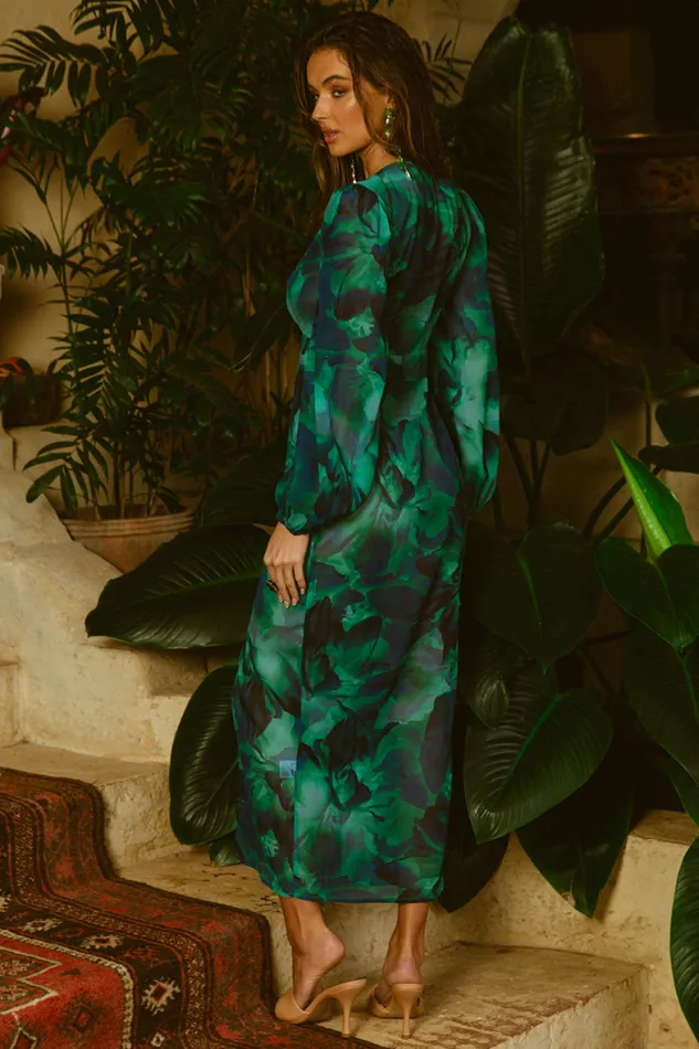Runaway The Label Midi Shop Calista Midi Dress 8211 Green