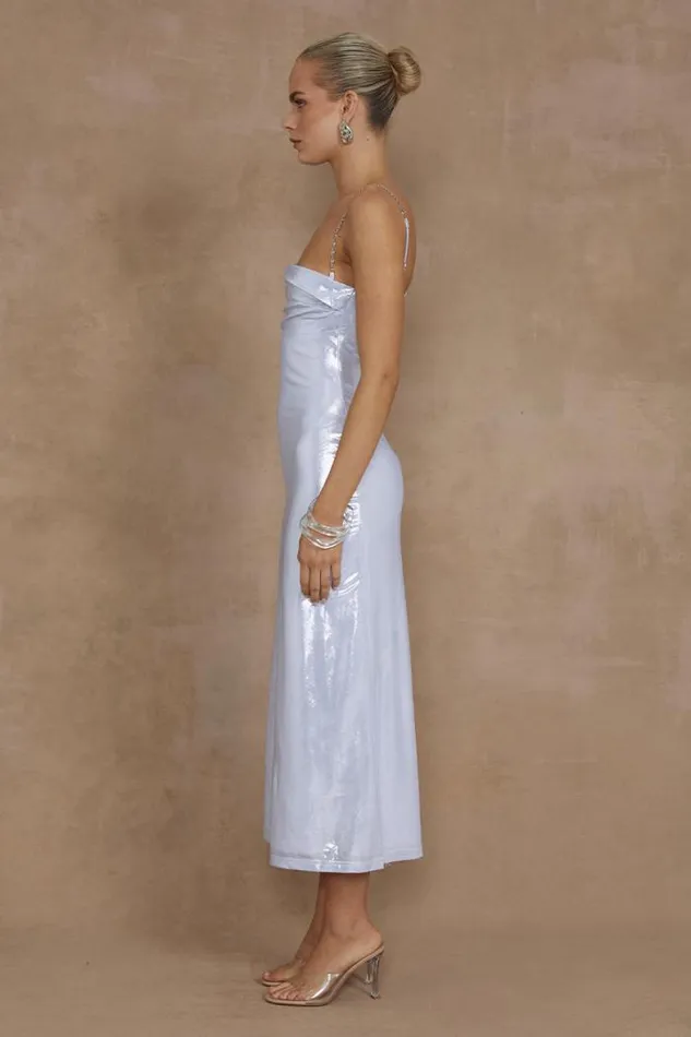 Runaway The Label Midi Shop DENALI MIDI DRESS 8211 SILVER