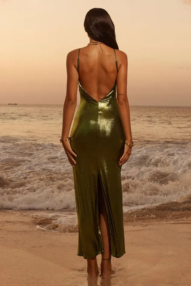 Runaway The Label Midi Shop HALO LONG MIDI DRESS 8211 APPLE