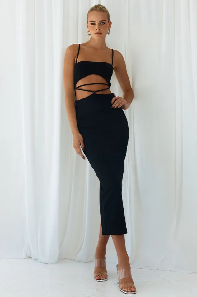 Runaway The Label Midi Shop HARPER MIDI DRESS 8211 BLACK