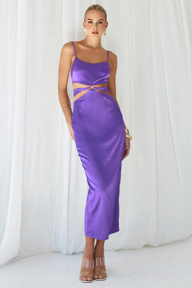 Runaway The Label Midi Shop IMANI SLIP DRESS 8211 PURPLE