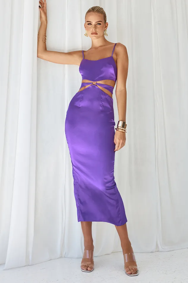 Runaway The Label Midi Shop IMANI SLIP DRESS 8211 PURPLE Runaway The Label Midi Shop IMANI SLIP DRESS 8211 PURPLE