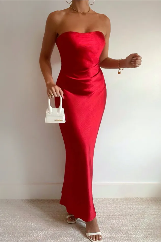 Runaway The Label Midi Shop KRISTINE DRESS 8211 RED