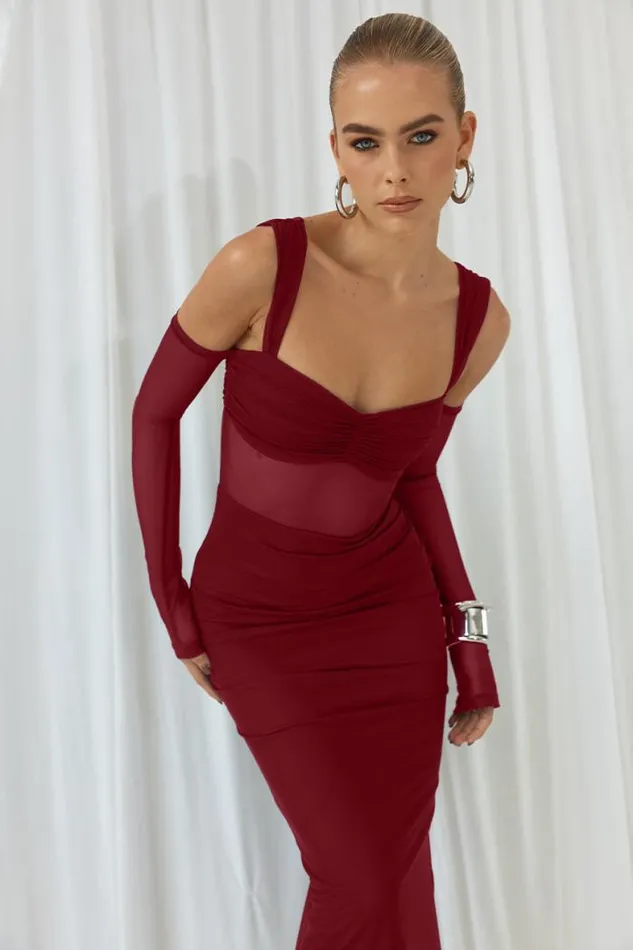 Runaway The Label Midi Shop LAMOURA MIDI DRESS 8211 WINE