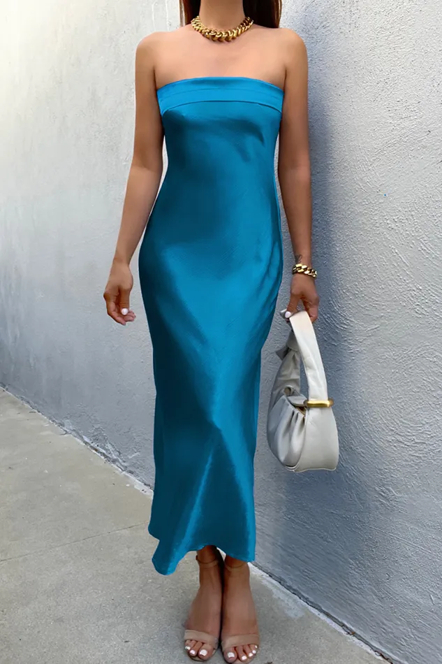 Runaway The Label Midi Shop Leila Slip Dress 8211 Ocean