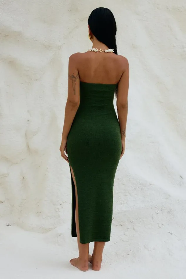 Runaway The Label Midi Shop LUNA MIDI DRESS 8211 KHAKI