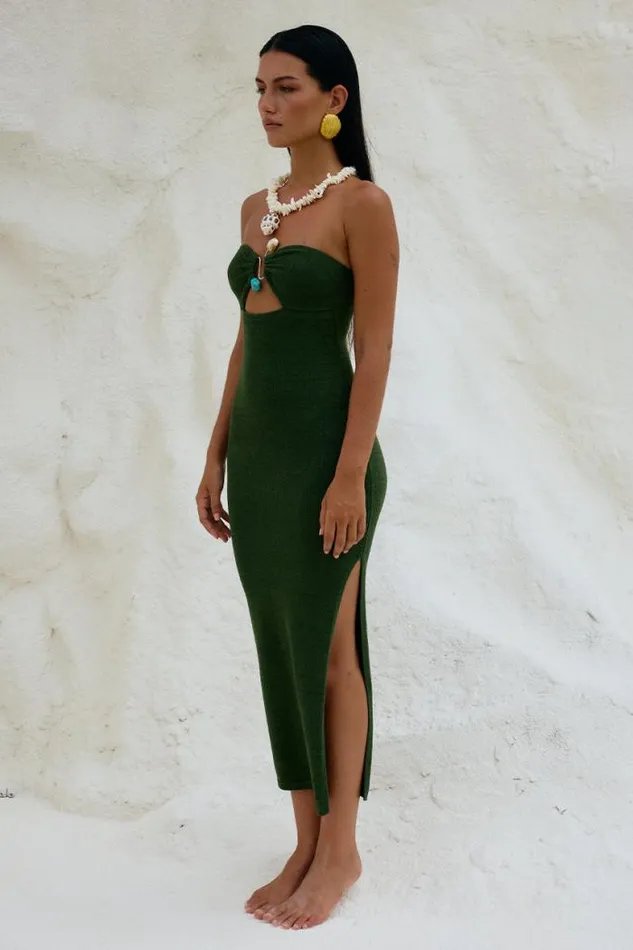 Runaway The Label Midi Shop LUNA MIDI DRESS 8211 KHAKI