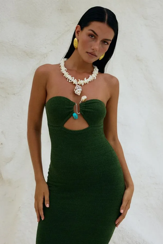 Runaway The Label Midi Shop LUNA MIDI DRESS 8211 KHAKI
