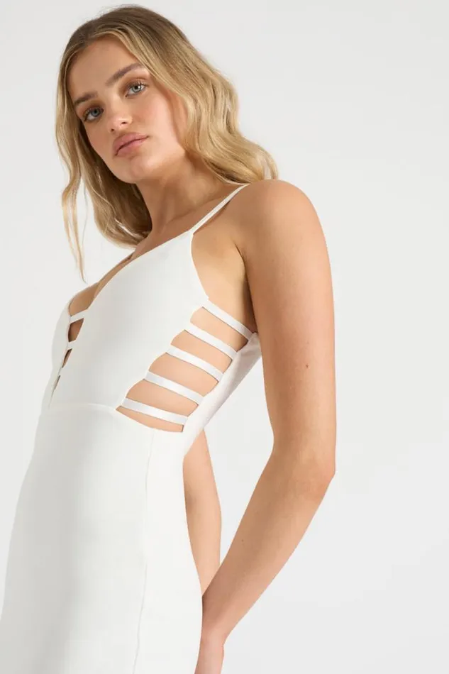 Runaway The Label Midi Shop THE CUTOUT MIDI DRESS 8211 WHITE Runaway The Label Midi Shop THE CUTOUT MIDI DRESS 8211 WHITE