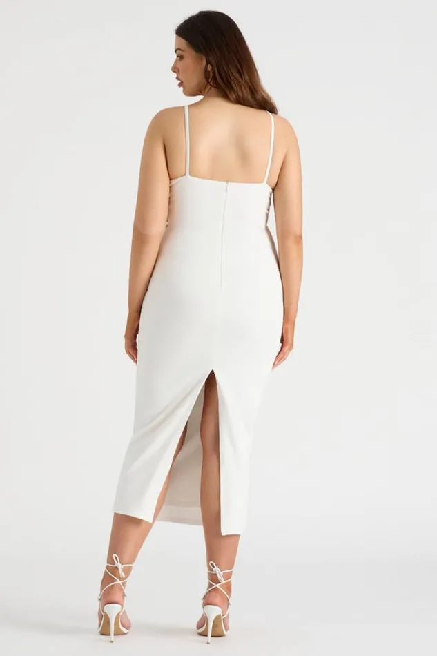 Runaway The Label Midi Shop THE CUTOUT MIDI DRESS 8211 WHITE Runaway The Label Midi Shop THE CUTOUT MIDI DRESS 8211 WHITE