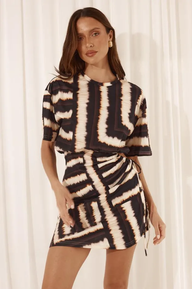 Runaway The Label Mini Shop BRIZZIE MINI DRESS 8211 NORIA PRINT