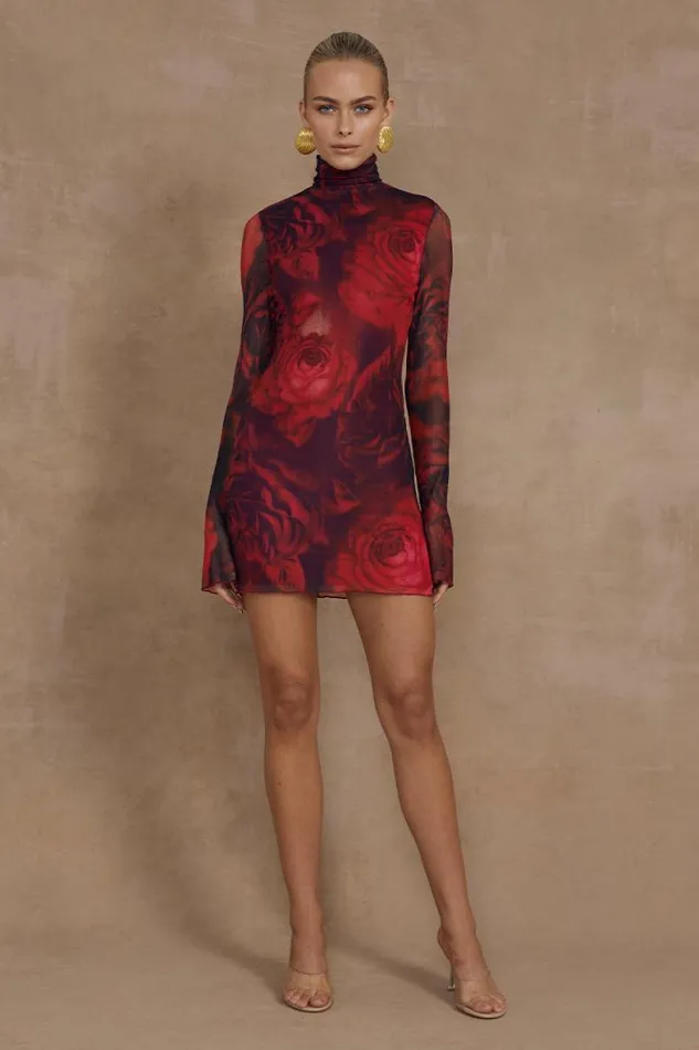 Runaway The Label Mini Shop JORDI MINI DRESS 8211 GIOVANA PRINT