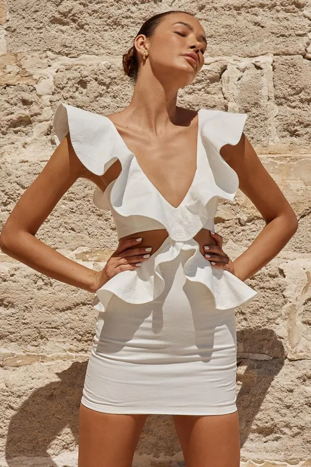 Runaway The Label Mini Shop Nassau Mini Dress 8211 White Runaway The Label Mini Shop Nassau Mini Dress 8211 White