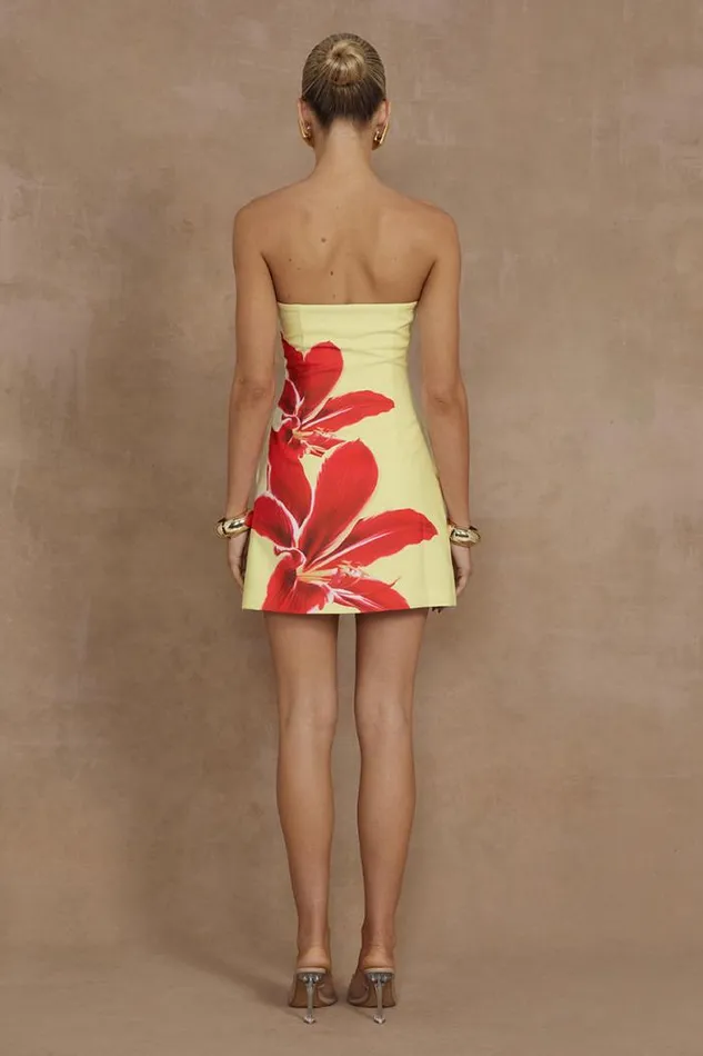Runaway The Label Mini Shop PRIMROSE MINI DRESS 8211 YELLOW LILY