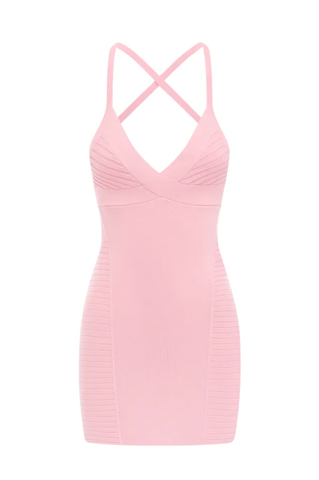 Runaway The Label Mini Shop THE LUREX MINI DRESS 8211 PINK
