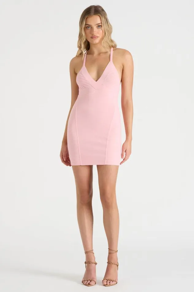Runaway The Label Mini Shop THE LUREX MINI DRESS 8211 PINK