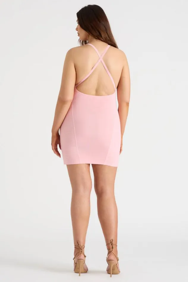 Runaway The Label Mini Shop THE LUREX MINI DRESS 8211 PINK