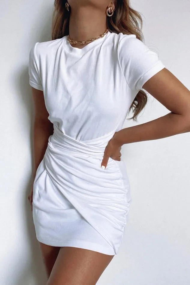 Runaway The Label Mini Shop Winnie Shirt Dress 8211 White Runaway The Label Mini Shop Winnie Shirt Dress 8211 White