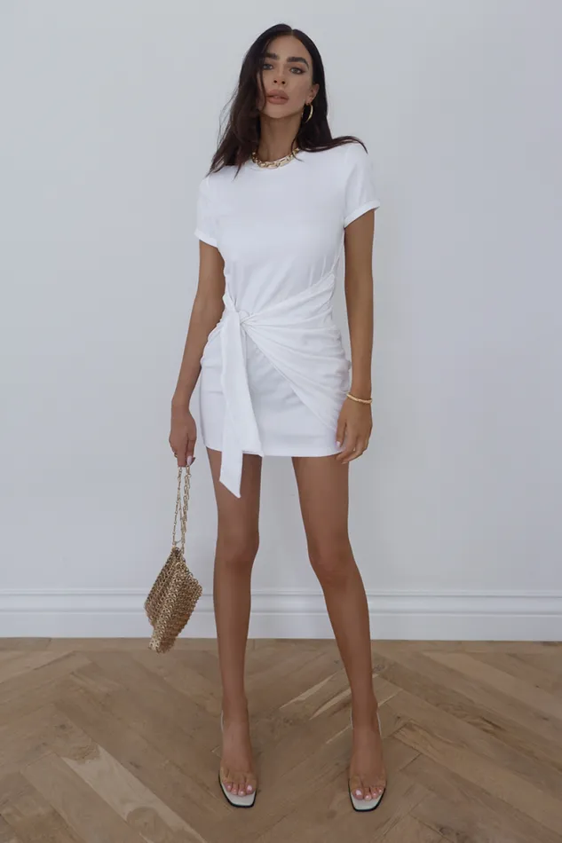 Runaway The Label Mini Shop Winnie Shirt Dress 8211 White Runaway The Label Mini Shop Winnie Shirt Dress 8211 White
