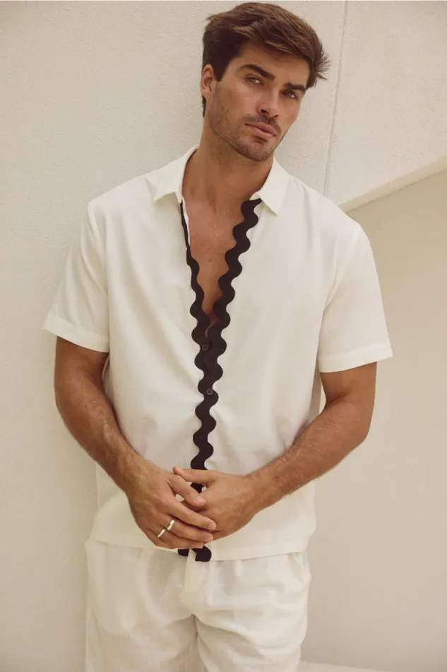 Runaway The Label Sets Menswear HARRY SHIRT 8211 WHITEBLACK