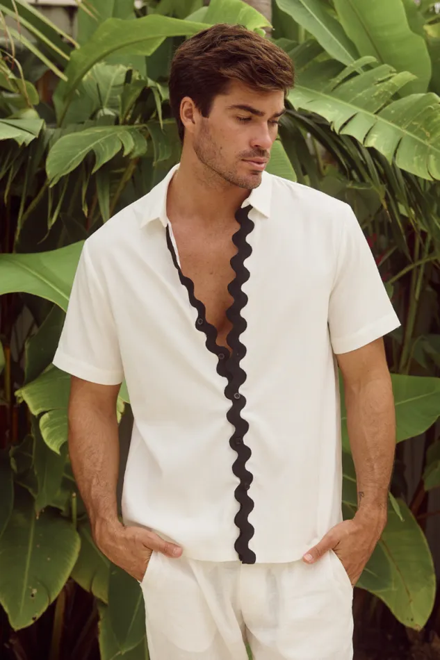 Runaway The Label Sets Menswear HARRY SHIRT 8211 WHITEBLACK