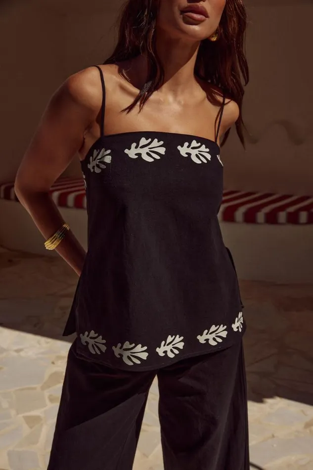 Runaway The Label Shirts and Blouses Shop AMALIA TOP 8211 BLACKSAND