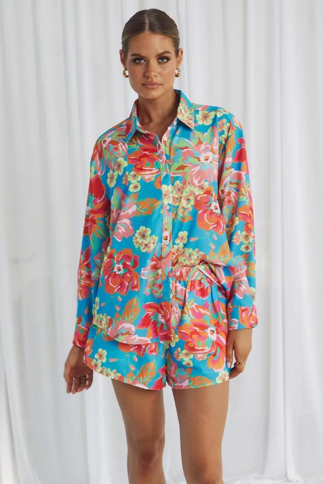 Runaway The Label Shirts and Blouses Shop Eden Shirt 8211 Blue Floral Runaway The Label Shirts and Blouses Shop Eden Shirt 8211 Blue Floral