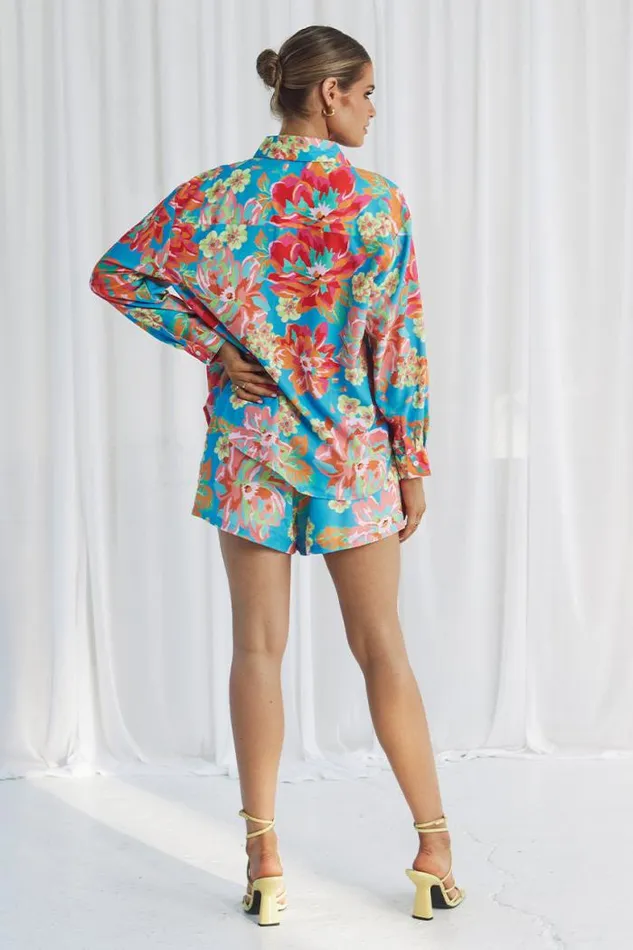 Runaway The Label Shirts and Blouses Shop Eden Shirt 8211 Blue Floral Runaway The Label Shirts and Blouses Shop Eden Shirt 8211 Blue Floral