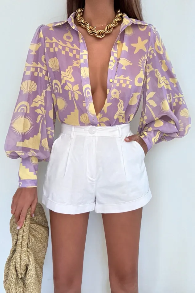 Runaway The Label Shirts and Blouses Shop FLEETWOOD BLOUSE 8211 COVE LILAC