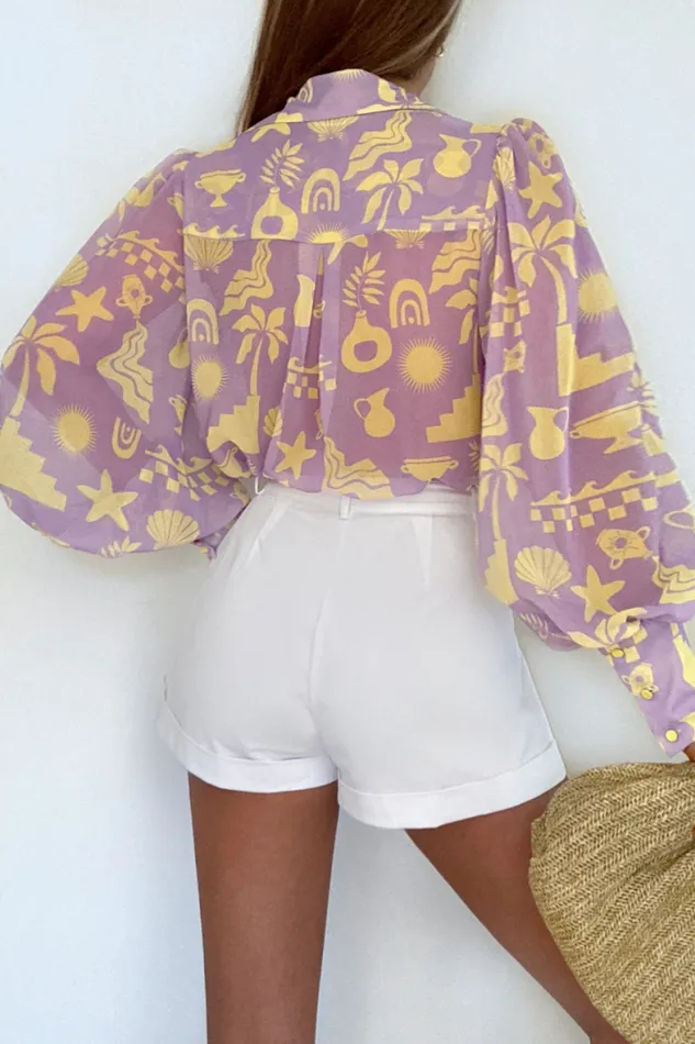 Runaway The Label Shirts and Blouses Shop FLEETWOOD BLOUSE 8211 COVE LILAC
