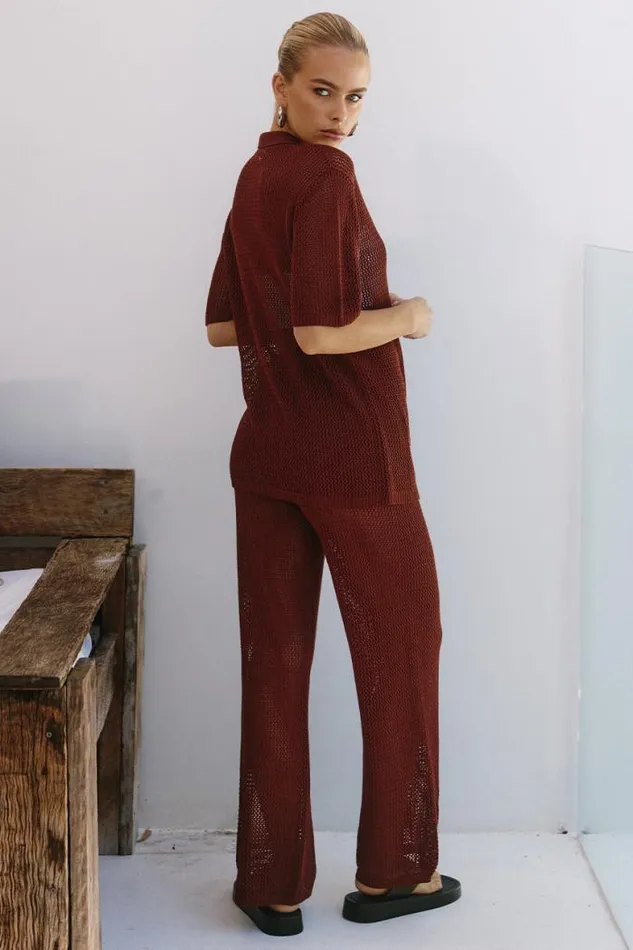 Runaway The Label Shirts and Blouses Shop SMITH TOP 8211 CHOCOLATE