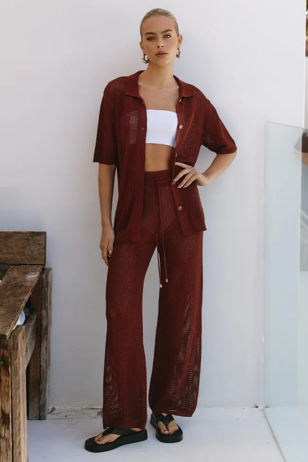 Runaway The Label Shirts and Blouses Shop SMITH TOP 8211 CHOCOLATE