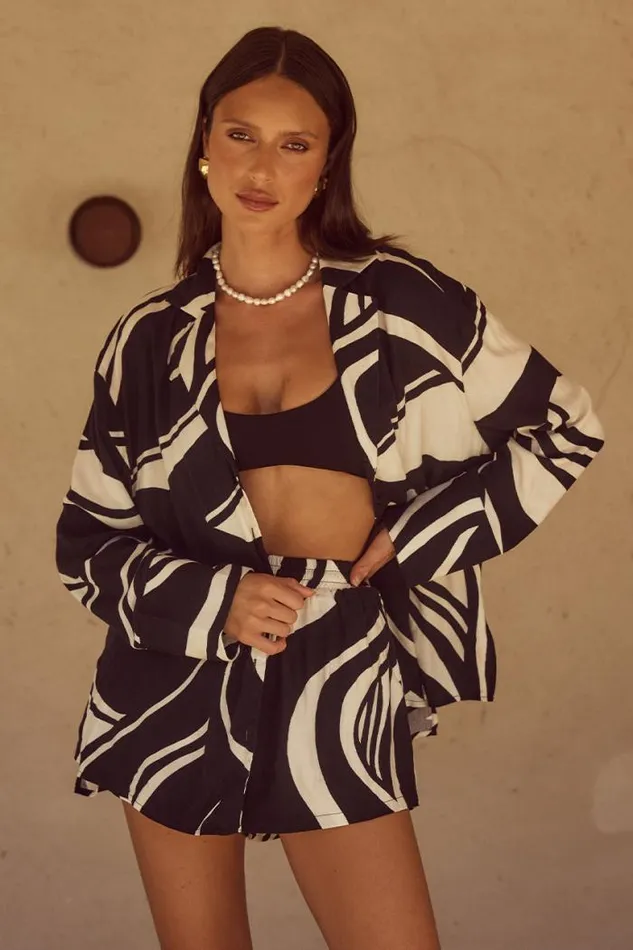 Runaway The Label Shirts and Blouses Shop SOLA SHIRT 8211 PANTINA BLACK