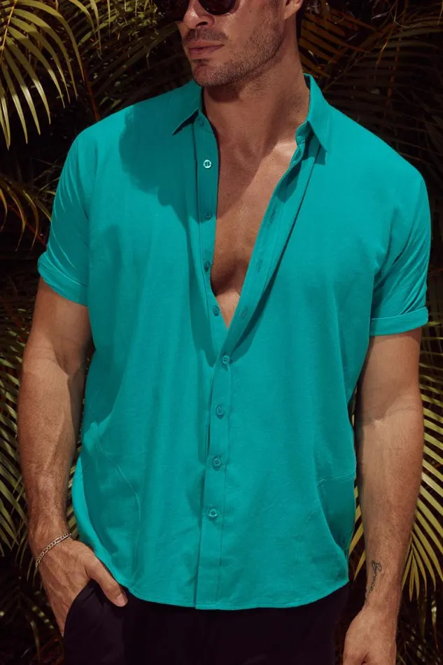 Runaway The Label Shirts Menswear IROTAS SHIRT 8211 TEAL