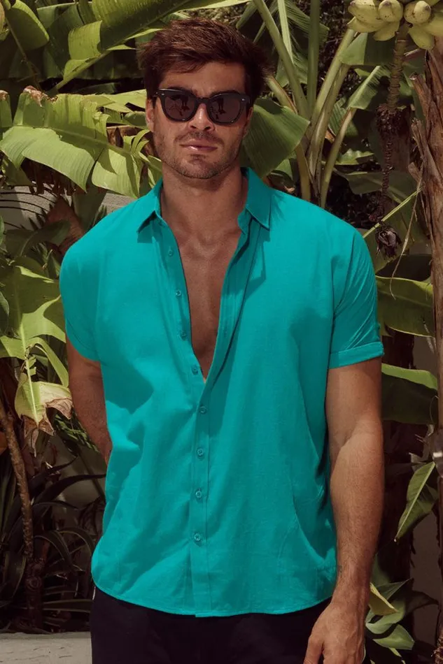 Runaway The Label Shirts Menswear IROTAS SHIRT 8211 TEAL