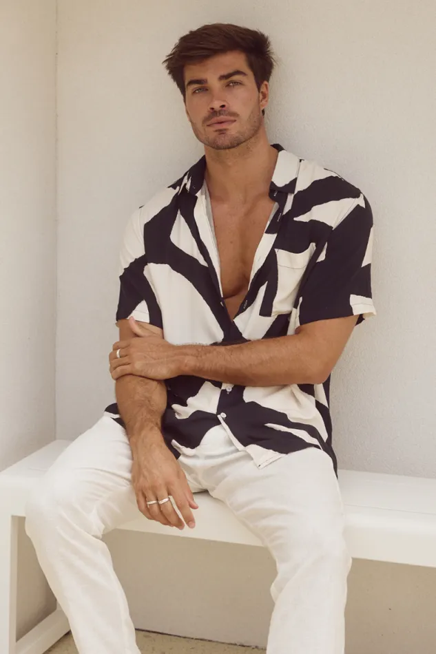 Runaway The Label Shirts Menswear LAZURE SHIRT 8211 BLACK STONE