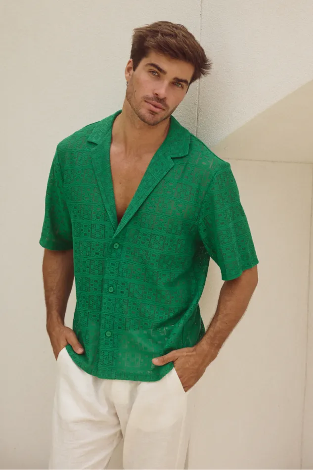 Runaway The Label Shirts Menswear MATILO SHIRT 8211 GREEN
