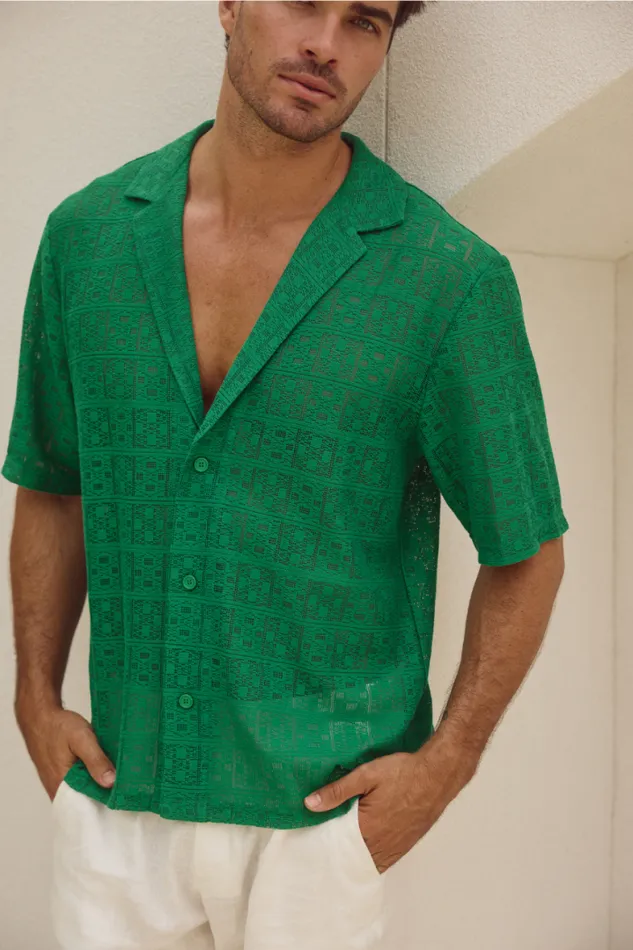 Runaway The Label Shirts Menswear MATILO SHIRT 8211 GREEN