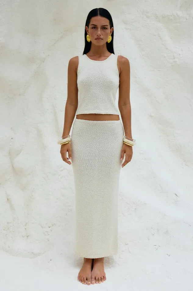 Runaway The Label Skirts Shop ADDI MIDI SKIRT 8211 IVORY