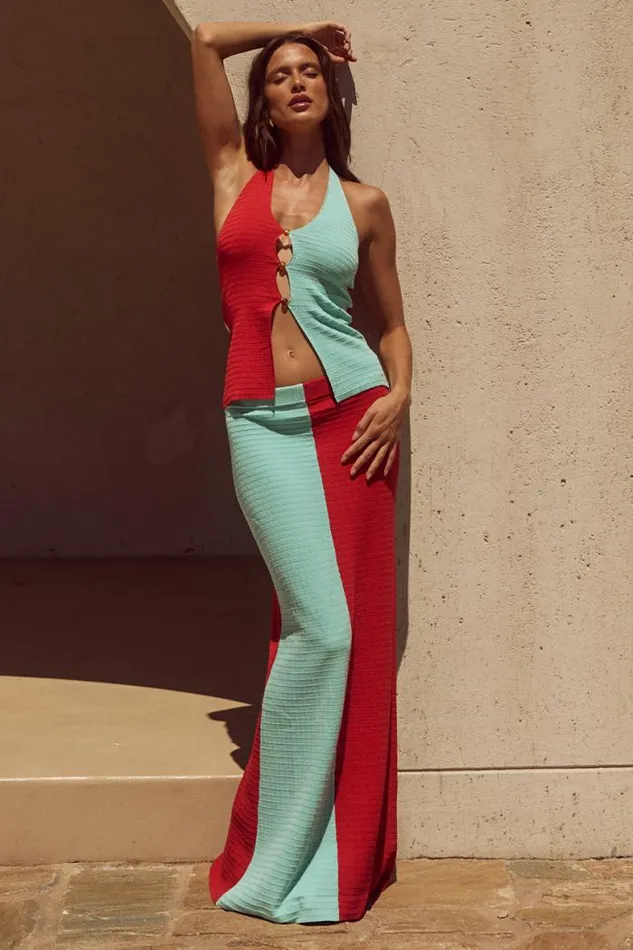 Runaway The Label Skirts Shop ELITA MAXI SKIRT 8211 JAFFABLUE