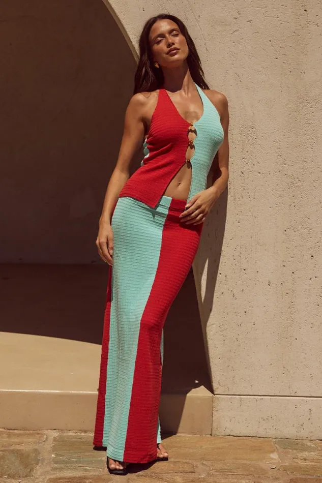 Runaway The Label Skirts Shop ELITA MAXI SKIRT 8211 JAFFABLUE