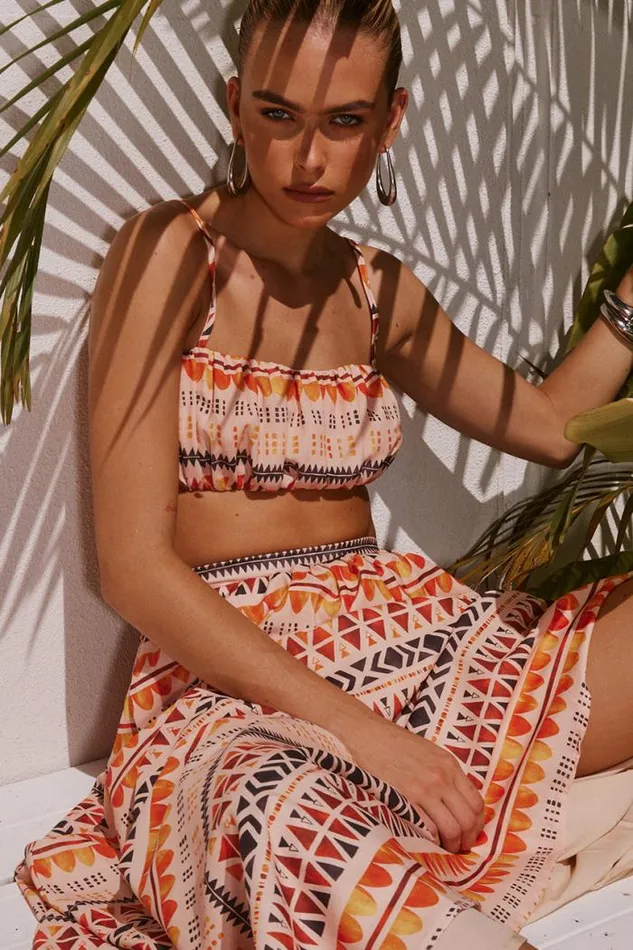 Runaway The Label Skirts Shop JOVIE MAXI SKIRT 8211 PHOENIX PRINT